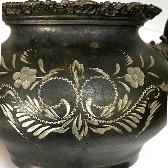 Vintage Etched Van Bergh Silver Plate Co. Rochester NY Sugar Bowl - Picture 4 of 5